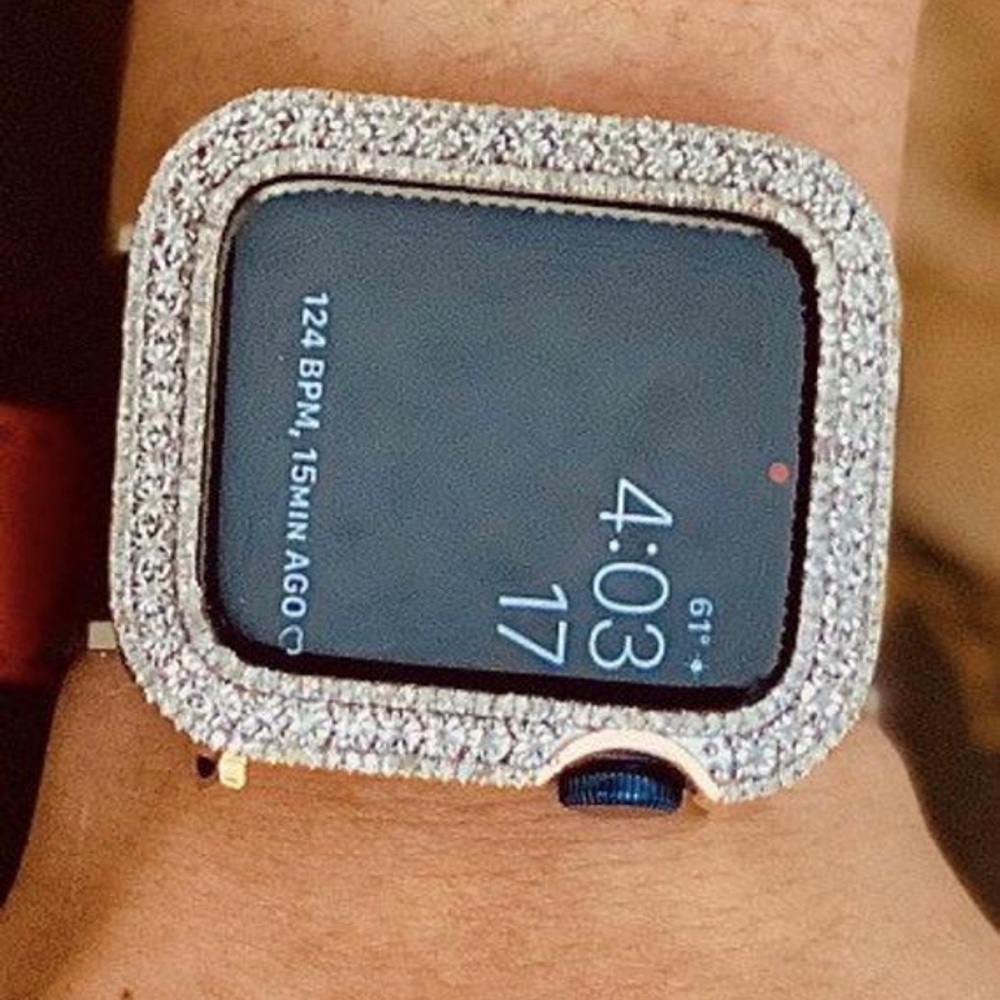 Genuine Real Diamond Bezel for Apple Watch all series custom made free appraisal